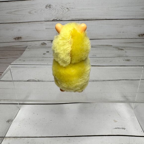 Vintage 1980s Yellow Hippo Finger Grabber Puppet Clip Hugger Plush Toy 3 1/2" in - Picture 4 of 7